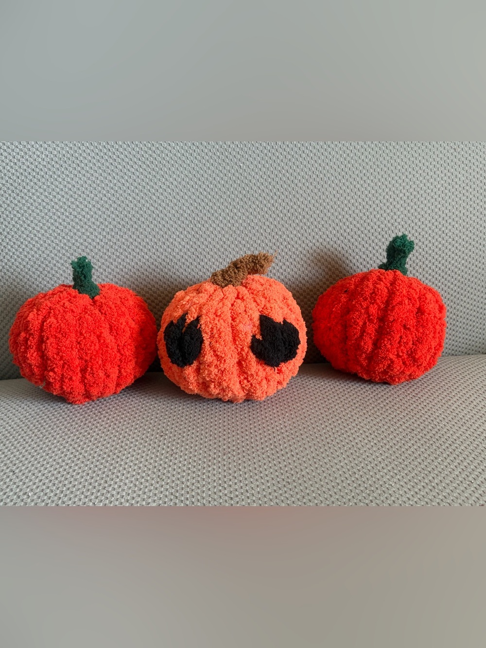Plush Orange Pumpkin Accent Pillow with Black Eye Details - Home Accents